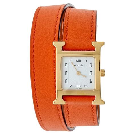 hermes bracelet montre cuir|hermes bracelet leather women's.